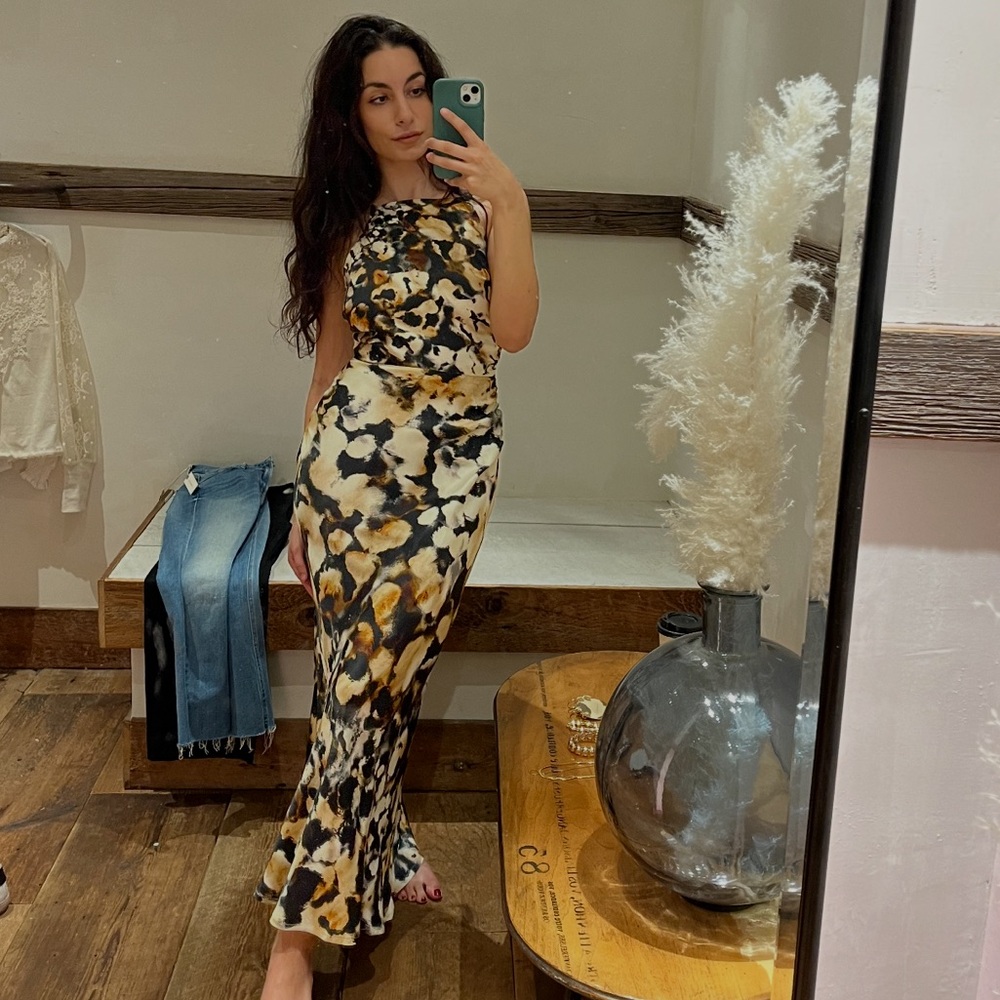 Anthropologie Satin Maxi Dress